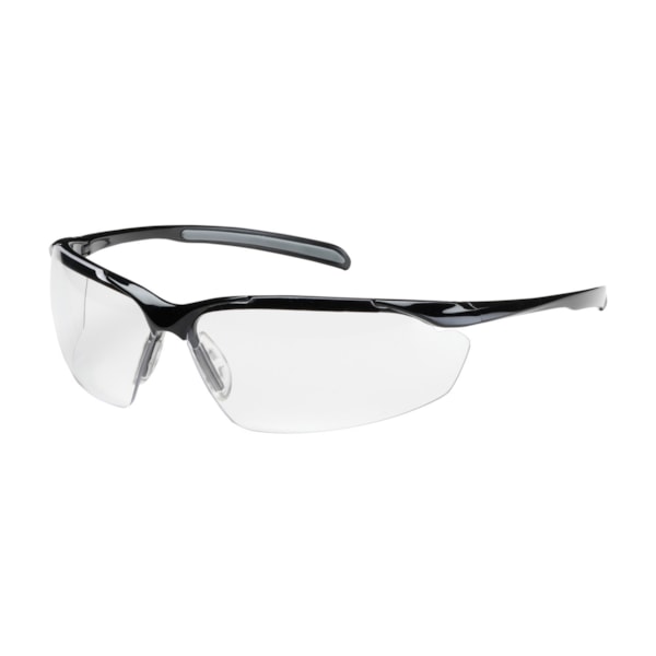 Commander™ Semi-Rimless Clear Lens Anti-Scratch Anti-Fog Gloss Black Frame Safety Glasses