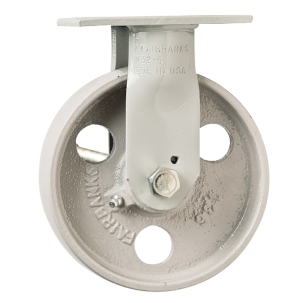 4" Medium Duty Rigid Caster, Semi-Steel
