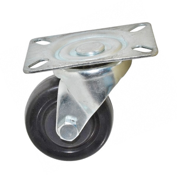 3" Standard Duty Swivel Caster, Hard Rubber