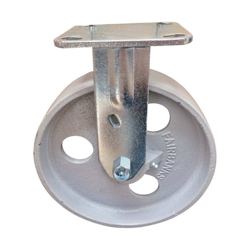 6" Economical Medium/Heavy-Duty Rigid Caster, Semi-Steel