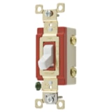 20A 120/277V AC Toggle Switch, Single Pole, Extra Heavy Duty Industrial Grade, Back and Side Wired, Grounding thumbnail 1