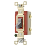20A 120/277V AC Toggle Switch, Single Pole, Extra Heavy Duty Industrial Grade, Back and Side Wired, Grounding thumbnail 2