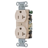 20A 125V Commercial Grade Duplex Receptacle, 2-Pole 3-Wire, NEMA 5-20R, Grounding, Side Wired Only thumbnail 2