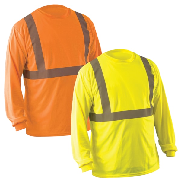 Class 2 Hi-Vis Classic Long Sleeve Traffic Safety T-Shirt