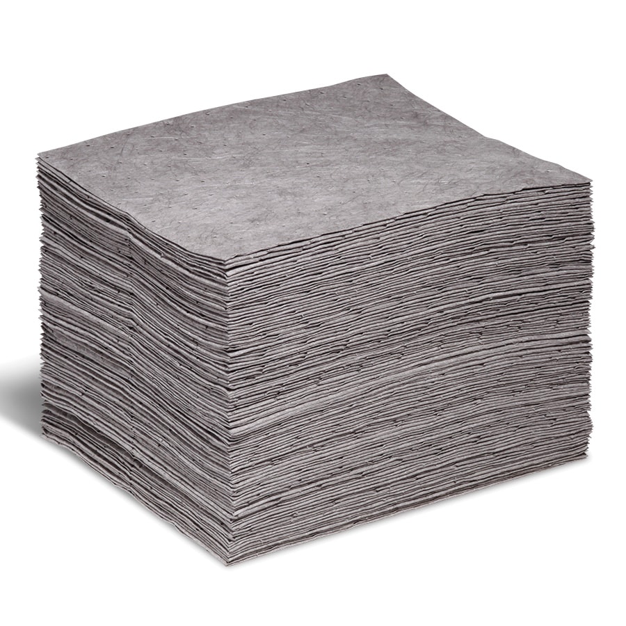 Contractor Grade 15" x 18" Medium Weight Universal Sorbent Pads 100/Bale & 20 gal. Capacity/Bale