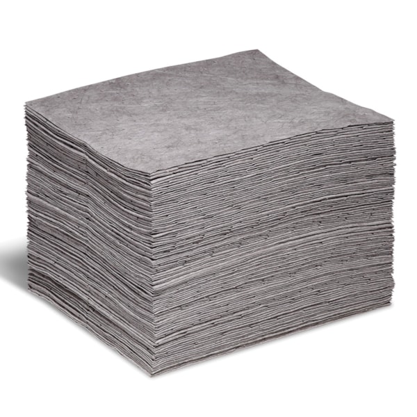 Contractor Grade 15" x 18" Medium Weight Universal Sorbent Pads 100/Bale & 20 gal. Capacity/Bale