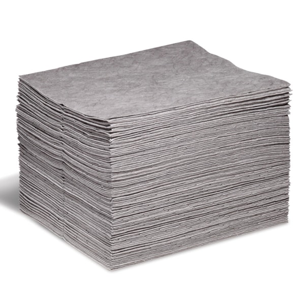 Contractor Grade 15" x 18" Heavyweight Universal Sorbent Pads 100/Bale & 22 gal. Capacity/Bale