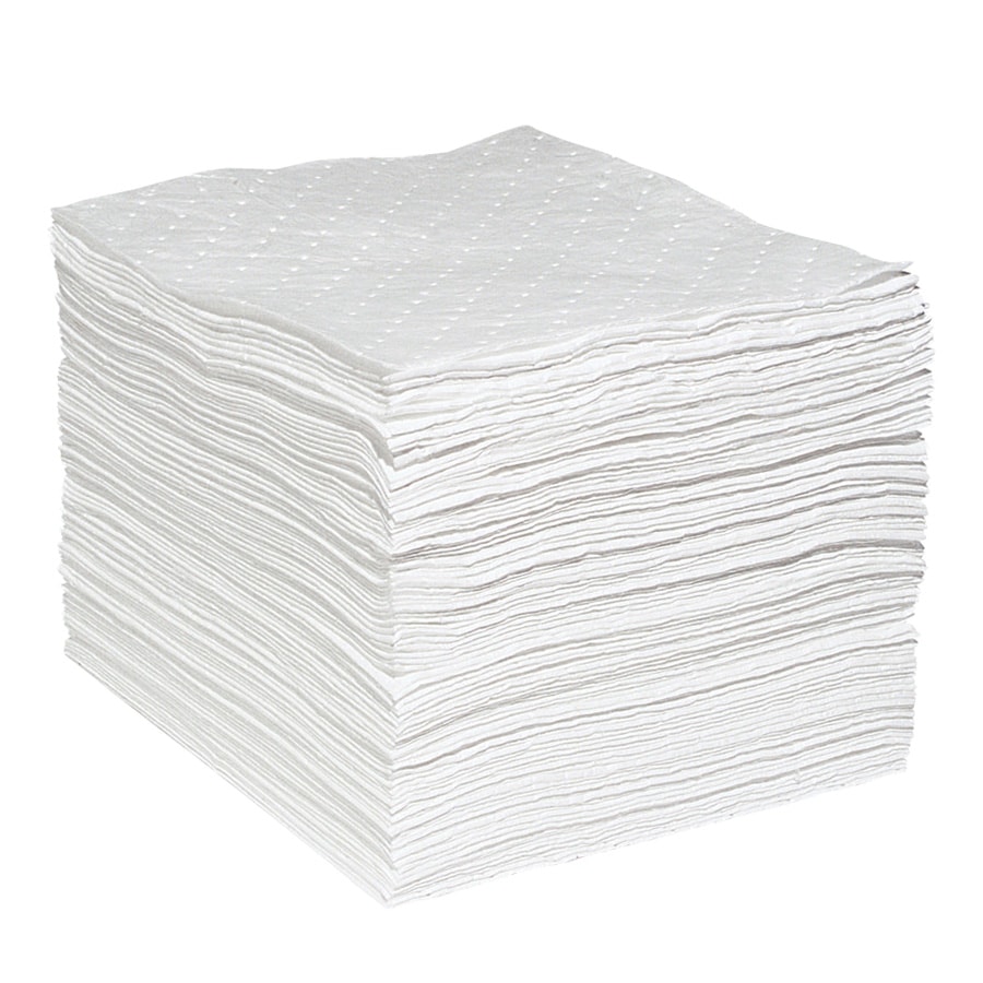 Professional Grade 15" x 19" Heavyweight Oil Sorbent Pads 100/Bale & 29.1 gal. Capacity/Bale