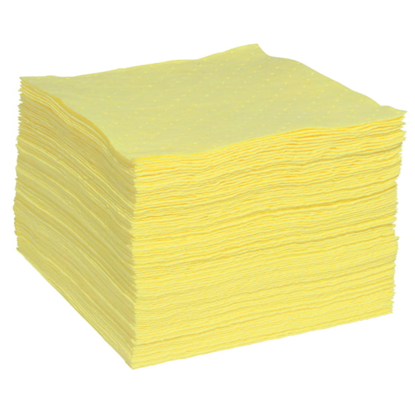 Contractor Grade 15" x 18" Heavyweight Hazmat Sorbent Pads 100/Bale & 29.1 gal. Capacity/Bale