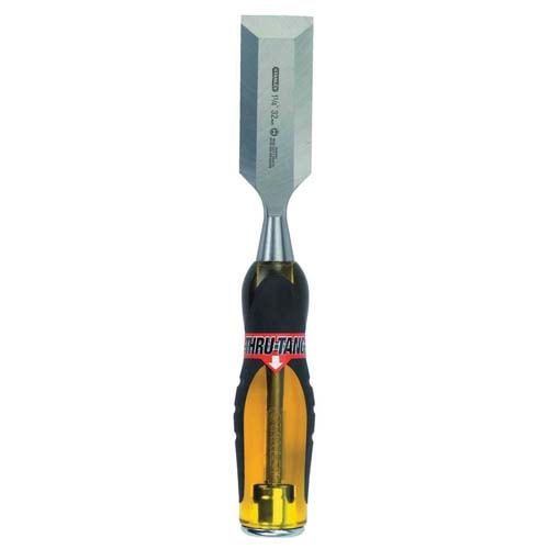 FatMax® Thru-Tang™ 16-979 Short Blade Wood Chisel, 1-1/4" Beveled Tip, 9" OAL, Carbon Alloy Steel