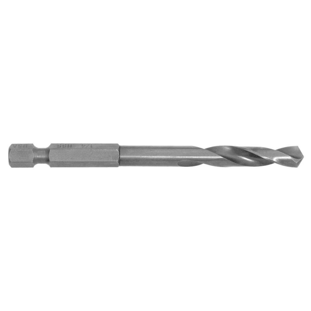 HEXT4 Heavy Duty Hex Shank Drill, 1/4 in Shank, 135 deg Self-Centering Split Point
