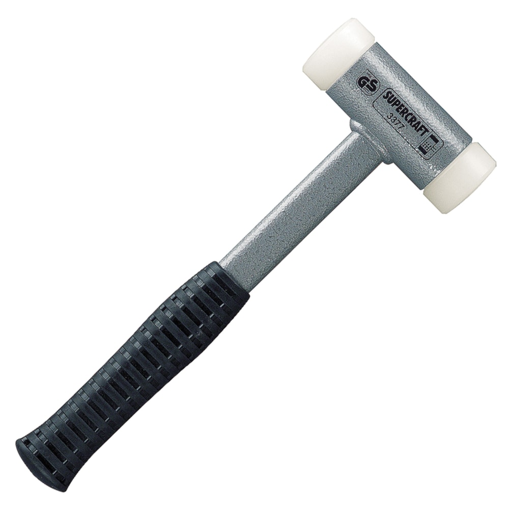 SUPERCRAFT 25 oz. Hard White Nylon Insert & Steel Tube Handle Dead Blow Mallet