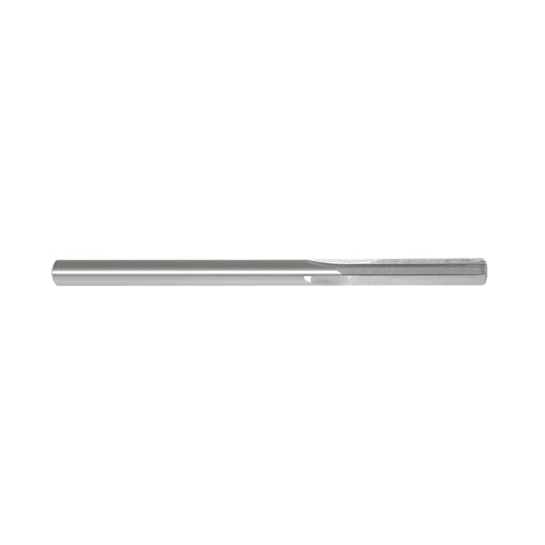 Chucking Reamer, 0.235 in Dia x 3 in L, 1 in LOC, Straight Flute, 4 Flutes, Solid Carbide, Uncoated