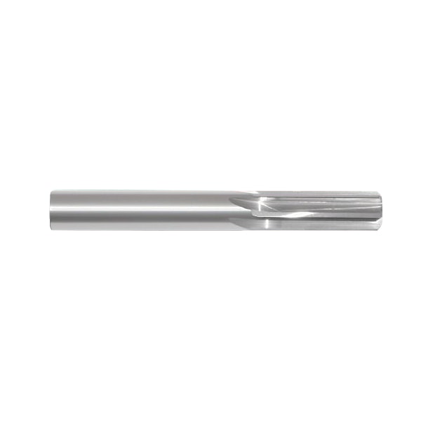 Chucking Reamer, 0.346 in Dia x 3-1/2 in L, 1-1/4 in LOC, Straight Flute, 6 Flutes, Solid Carbide, Uncoated