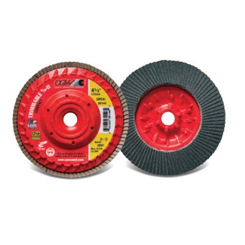 Z-PC Compact Regular Trimmable Coated Flap Disc With Hub, 4-1/2 in Dia, 5/8-11 Arbor