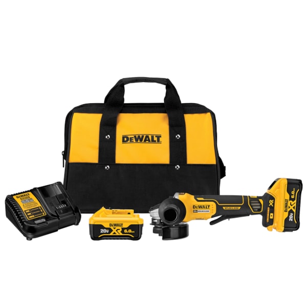 4.5 in Paddle Switch Small Angle Grinder Kit with Kickback Brake