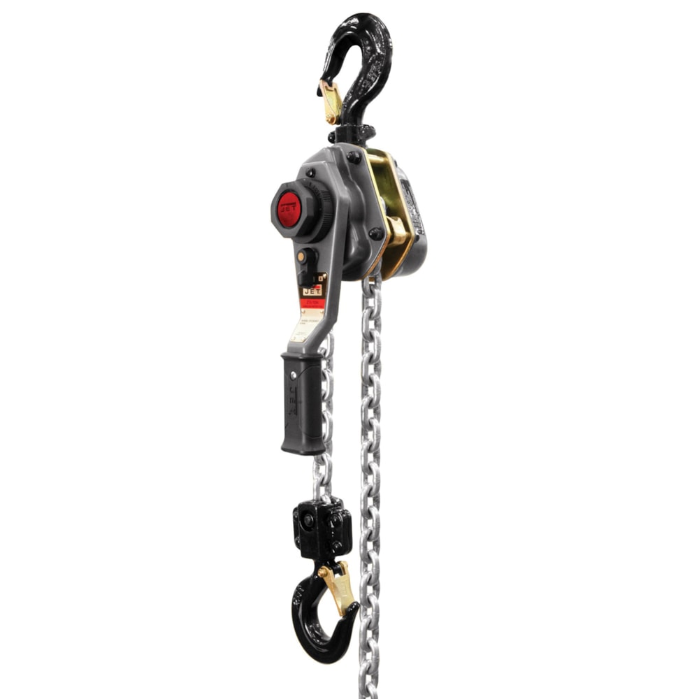JLH Series Lever Hoist With Overload Protection, 2-1/2 ton Load, 10 ft Lifting Height, 82 lb Rated, 8.8 x 24.6 mm Chain
