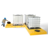 Ultra-Modular IBC Spill Pallet, 3-Tank Indoor Model thumbnail 2