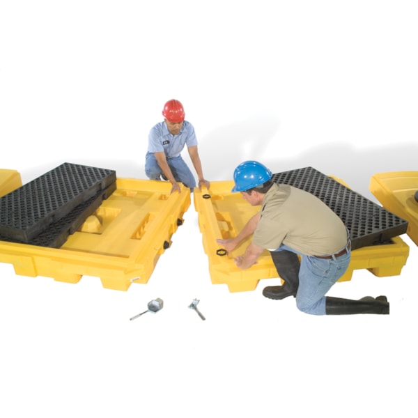 Ultra-Modular IBC Spill Pallet, 3-Tank Indoor Model