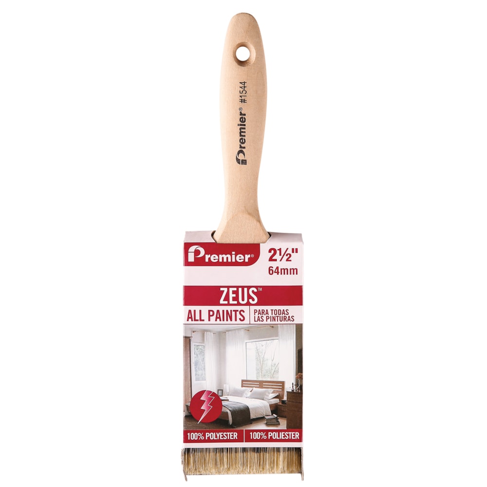 Zeus Deluxe 2 1/2" Polyster Bristle Flat Varnish Paint Brush