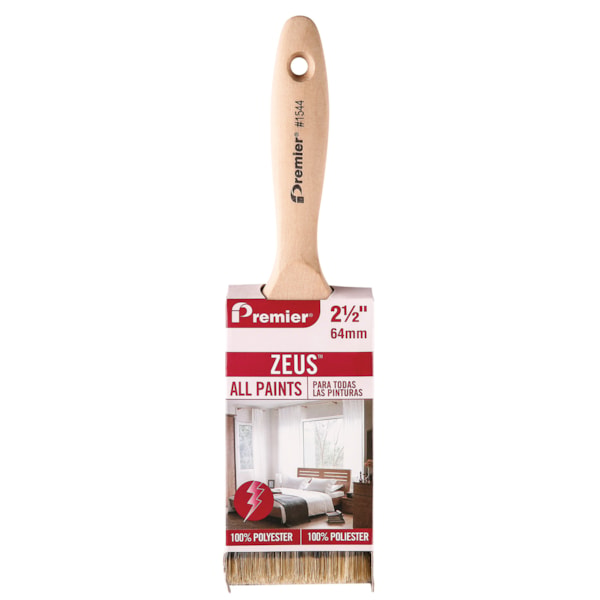 Zeus Deluxe 2 1/2" Polyster Bristle Flat Varnish Paint Brush