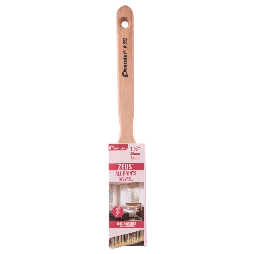 Zeus Deluxe 1 1/2" Polyster Bristle Angle Sash Paint Brush