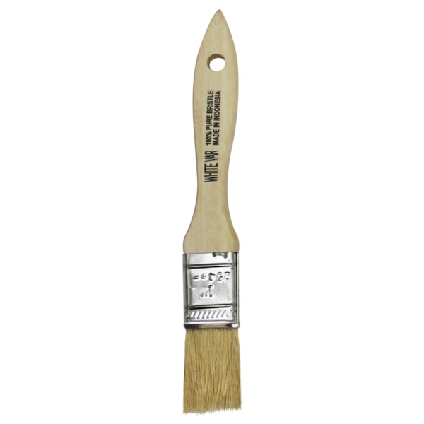 1" Single Thick White China Bristle General Purpose Chip Paint Brush