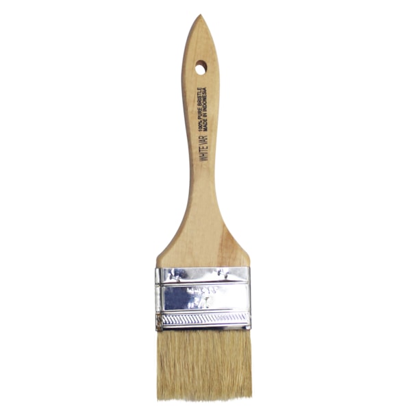 1 1/2" Single Thick White China Bristle General Purpose Chip Paint Brush