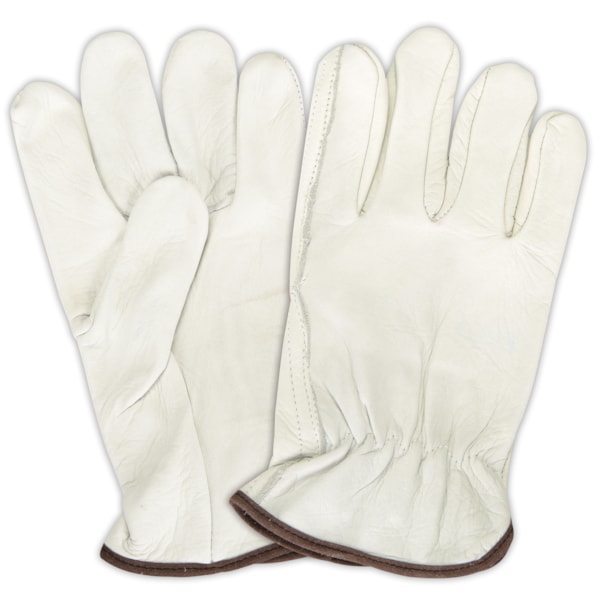 Straight Thumb Grain Leather Driver's Gloves