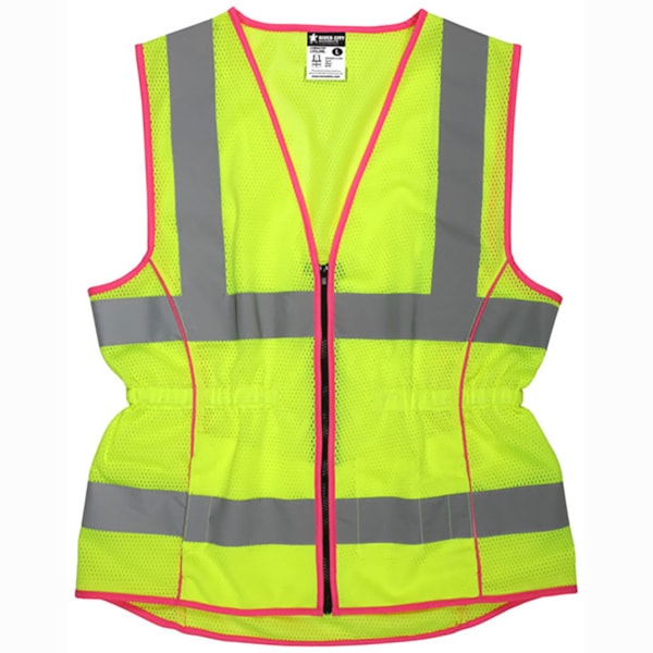 Women's Class 2 Zipper Front Hi-Vis Traffic Safety Vest