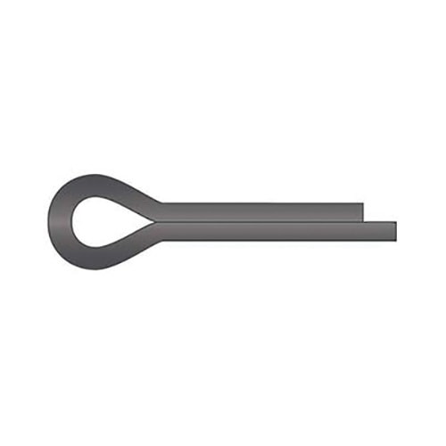 Cotter Pin, 1/4 in Dia x 1-1/4 in L Effective, 1/2 in Dia Head, Carbon Steel, Plain
