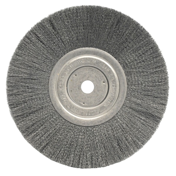 8" Narrow Face 0.014" Steel Fill 5/8" Arbor Crimped Wire Wheel