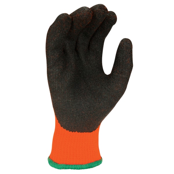 Black Rubber Palm Coated Hi-Vis Orange Insulated Work Gloves