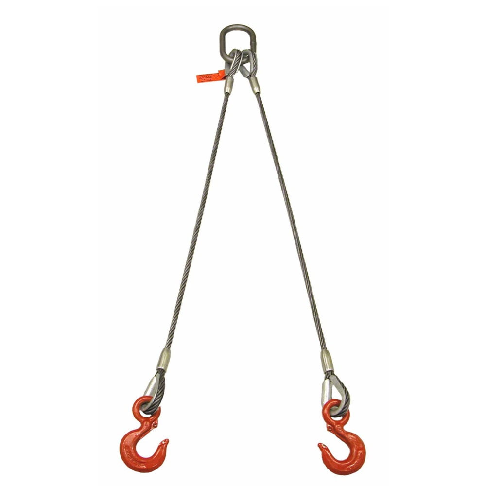 Permaloc™ 3/4" dia. x 8'L Two-Leg Bridle Wire Rope Sling