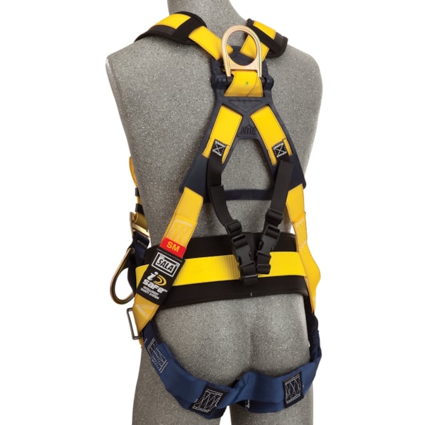 Size S Delta™ Iron Worker's Back & Side D-Rings, Belt With Adjustable Support Straps & Pad, Shoulder Pads, & Tongue Buckle Leg Straps Fall Protection Harness