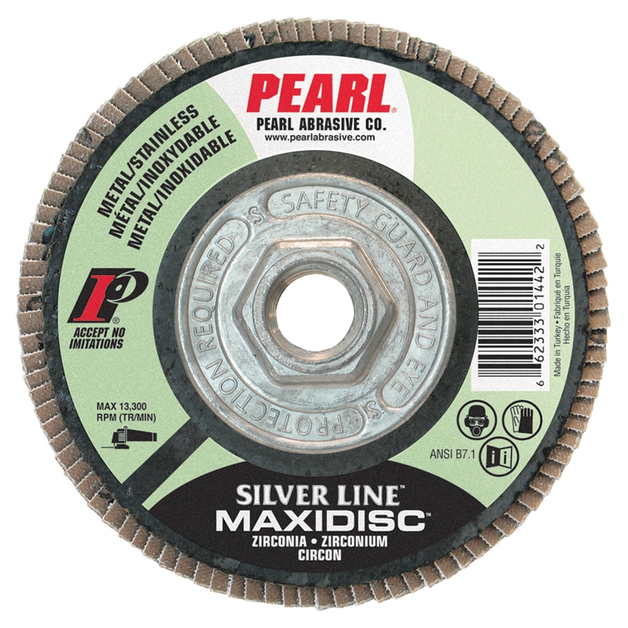 Silver Line™ Zirconia Maxidisc™ 7" x 5/8-11 Z60 Grit Type 27 Depressed Center Abrasive Flap Discs 10/Box