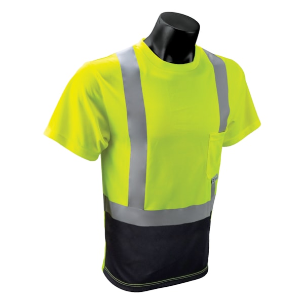 Class 2 Max-Dri™ Black Bottom Hi-Vis Traffic Safety T-Shirt