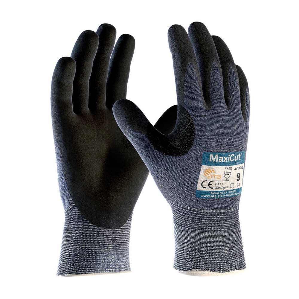 MaxiCut® Ultra™ Nitrile Coated Micro-Foam Palm Coated Enginerred Yarn Level A3 Cut Resistant Gloves