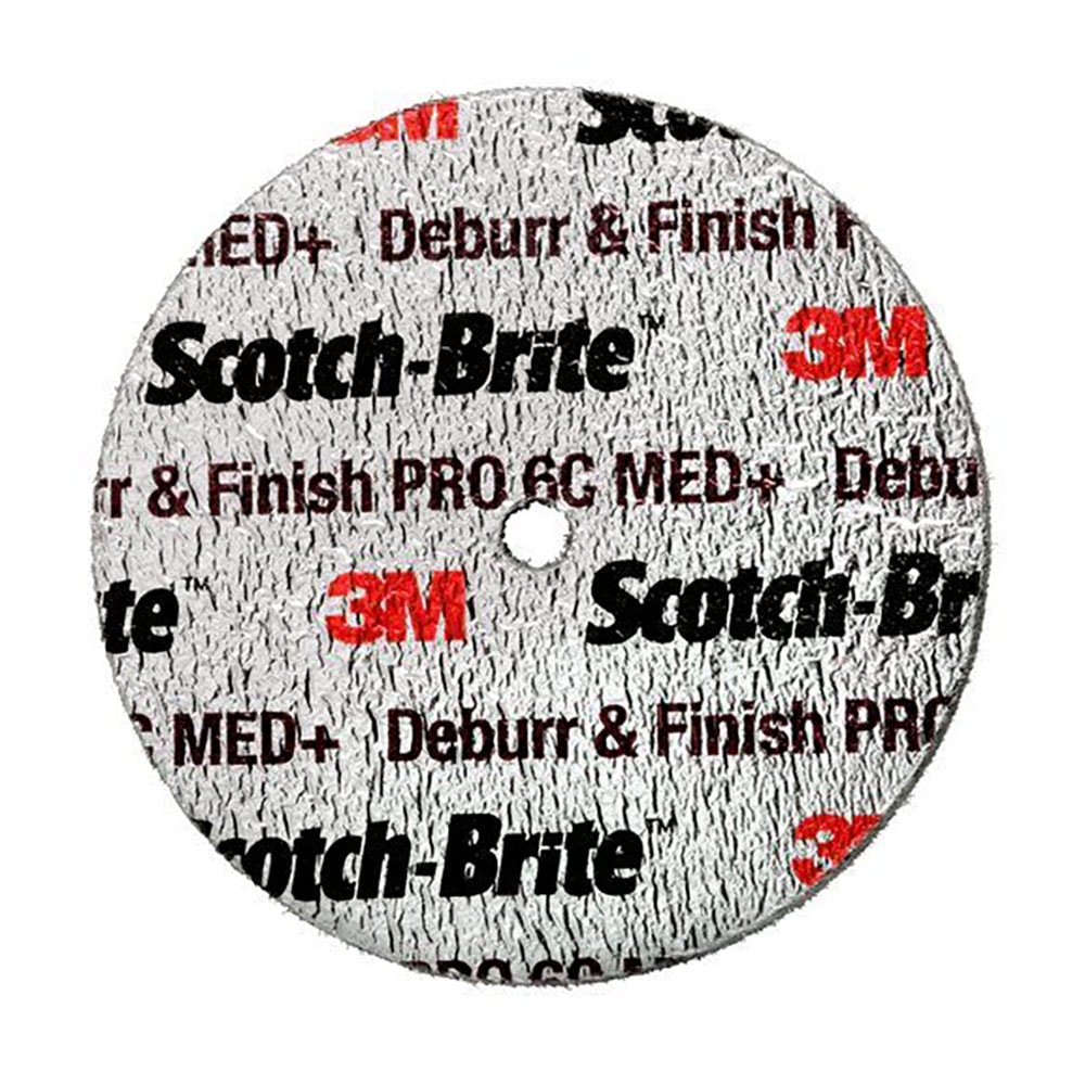 3"Dia. x 1/2" x 1/4" Med+ 6C Deburr & Finish PRO Unitized Abrasive Cutting Wheel
