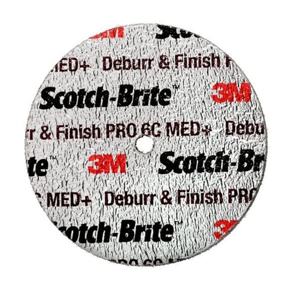 3"Dia. x 1/2" x 1/4" Med+ 6C Deburr & Finish PRO Unitized Abrasive Cutting Wheel