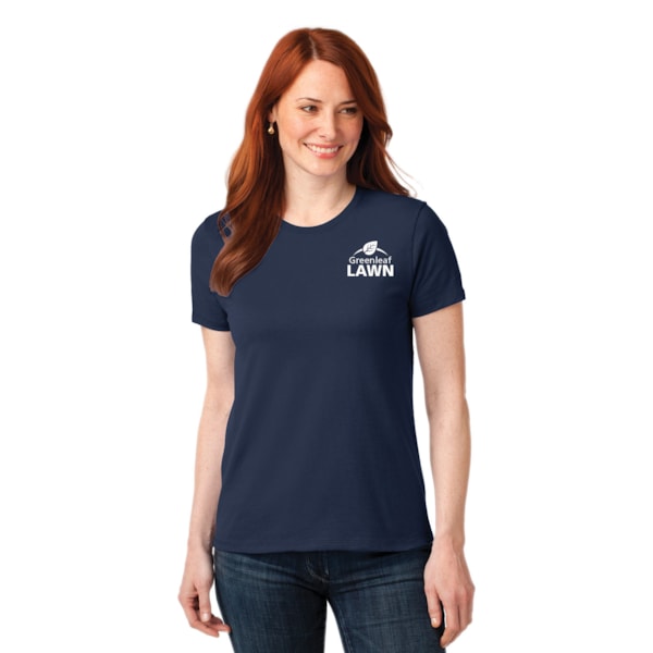 Women's Color* 50/50 Cotton/Poly T-Shirts, Custom Product Add Your Logo