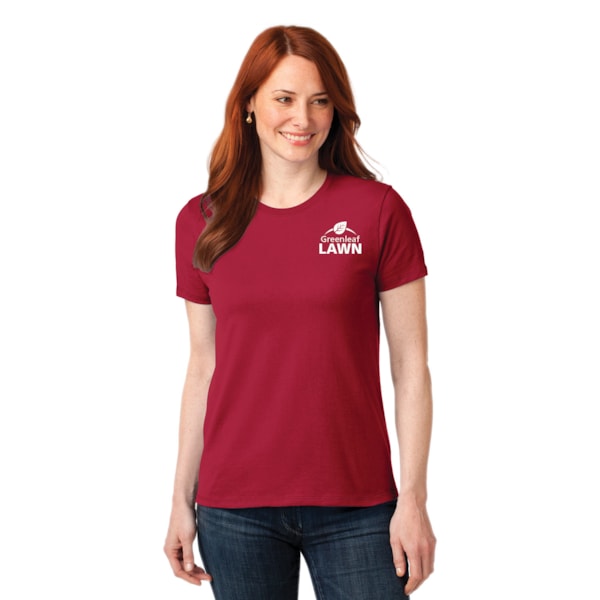 Women's Color* 50/50 Cotton/Poly T-Shirts, Custom Product Add Your Logo