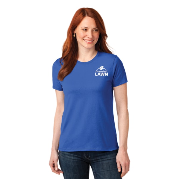 Women's Color* 50/50 Cotton/Poly T-Shirts, Custom Product Add Your Logo