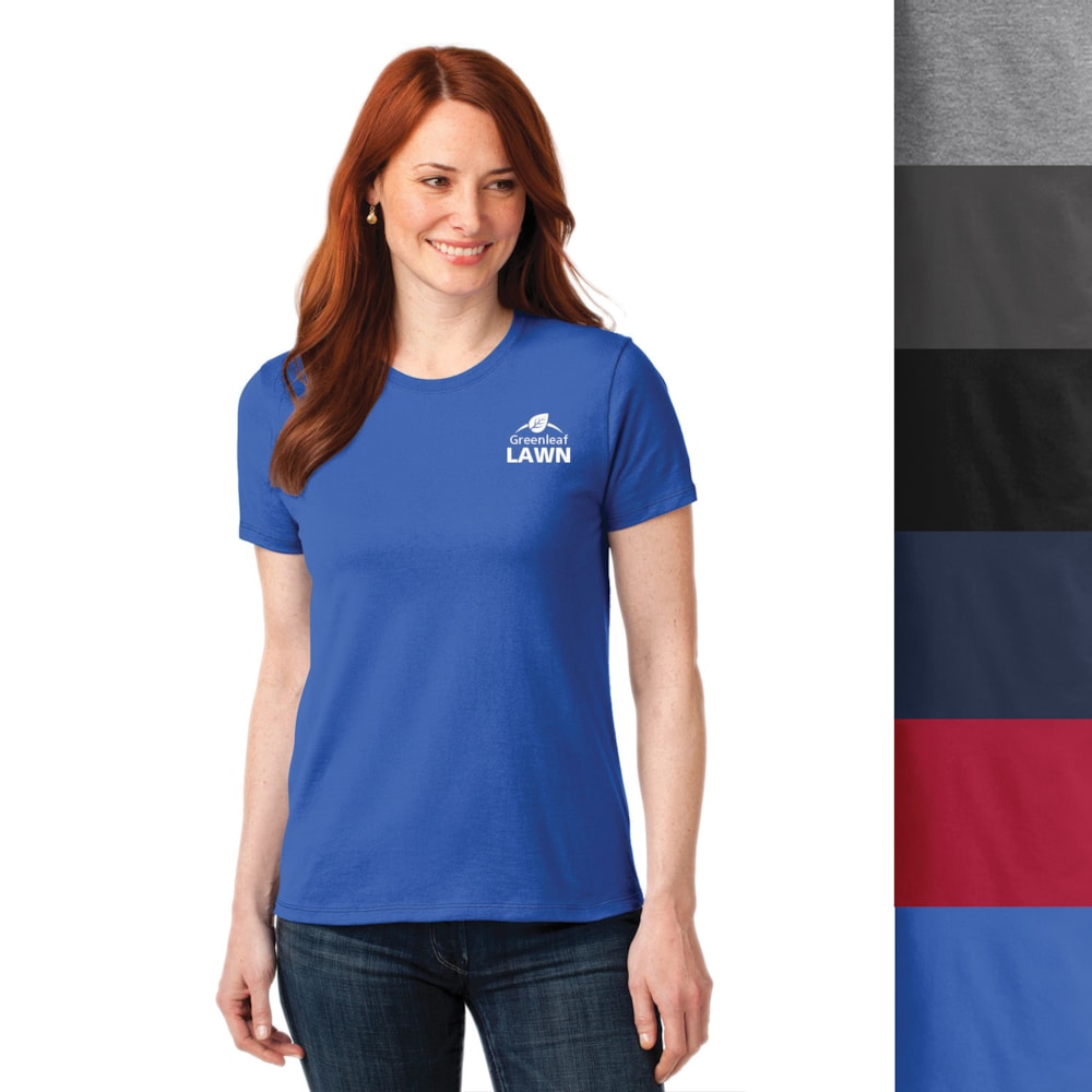 Women's Color* 50/50 Cotton/Poly T-Shirts, Custom Product Add Your Logo