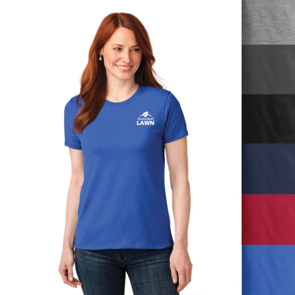 Women's Color* 50/50 Cotton/Poly T-Shirts, Custom Product Add Your Logo