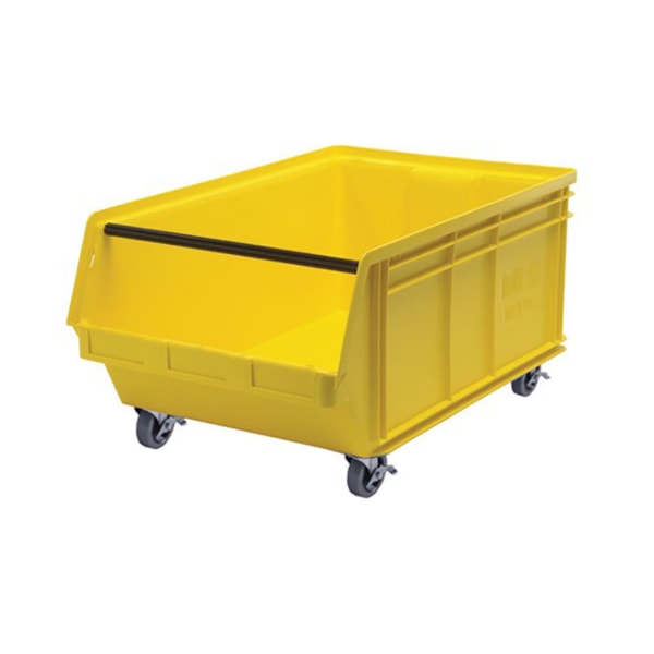 29"L x 18 3/8"W x 11 7/8"H Yellow Mobile Bin, 300 lb. Capacity
