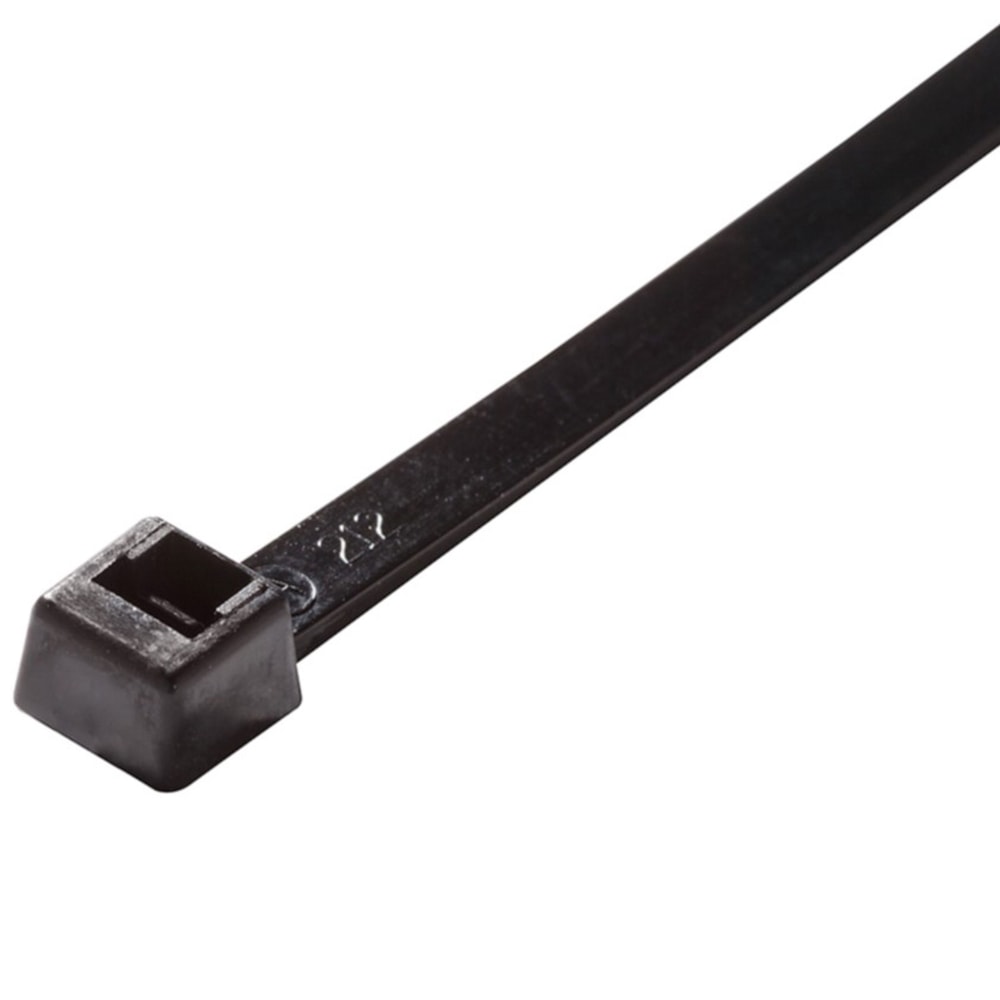 14" Black UV Nylon 50 lb. Zip Ties, 100 Pack