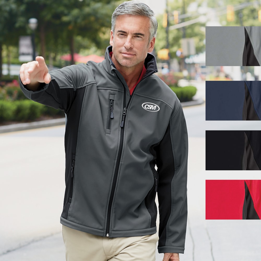 Men’s Soft Shell Colorblock Jacket, Custom Product Add Your Logo