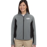 Women’s Soft Shell Colorblock Jacket, Custom Product Add Your Logo thumbnail 2