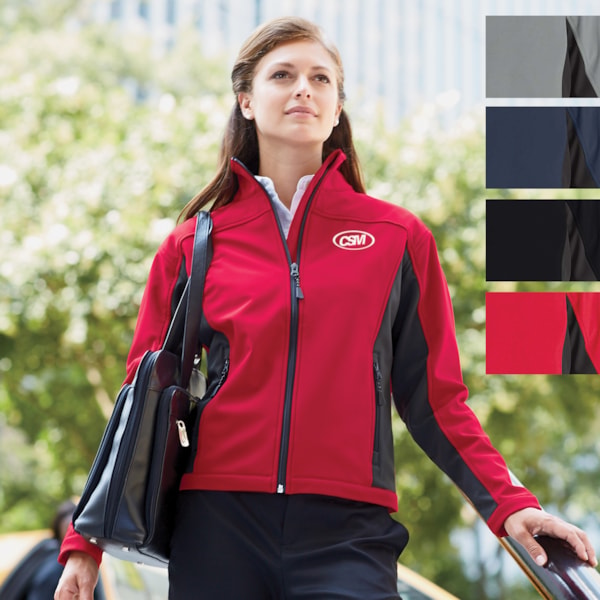 Women’s Soft Shell Colorblock Jacket, Custom Product Add Your Logo